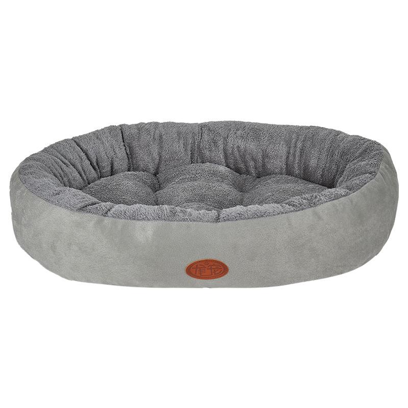 Four Seasons Round Dog Bed - Medium/Large, Scratch & Bite Resistant, Thick & Warm Cat Cushion