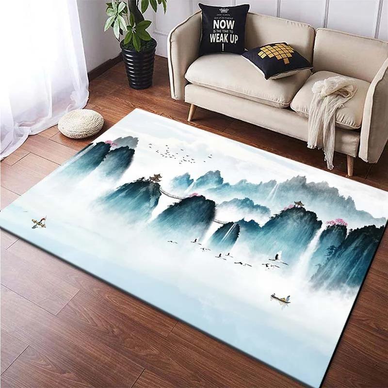 Chinese Ink Painting Floor Mats Door Decoration Home Living Room Floor Mats