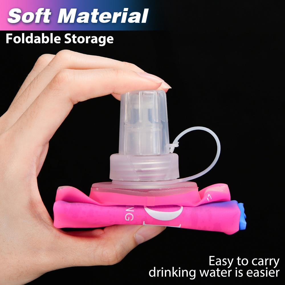 NEWBOLER 150/250/300/500ml Water Bottle TPU Folding Soft Flask Outdoor Sport Running Camping Hiking Travel Portable Water Bottle