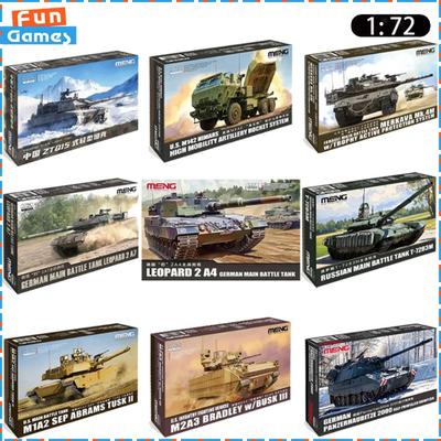 MENG 1/72 Duitse Leopard 2A4 Hoofdgevechtstanks Assembleer Figuur Complete Set 72-009 Model Assemblage Ongekleurd Plastic Speelgoed Cadeau