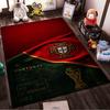 Portugal Soccer Emblem Theme Rug Non-slip Rug Suitable for Living Room and Bedroom Sofas.