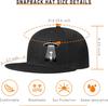 Alien UFO Abduction Graphic Flat Bill Snapback Hat Polyester Baseball Cap for Adults Outdoor