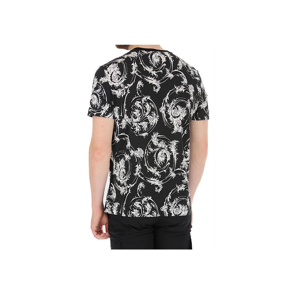 Versace Printed Crew Neck Short Sleeve T-Shirt Men Tops Black A79334-A230641-A71R