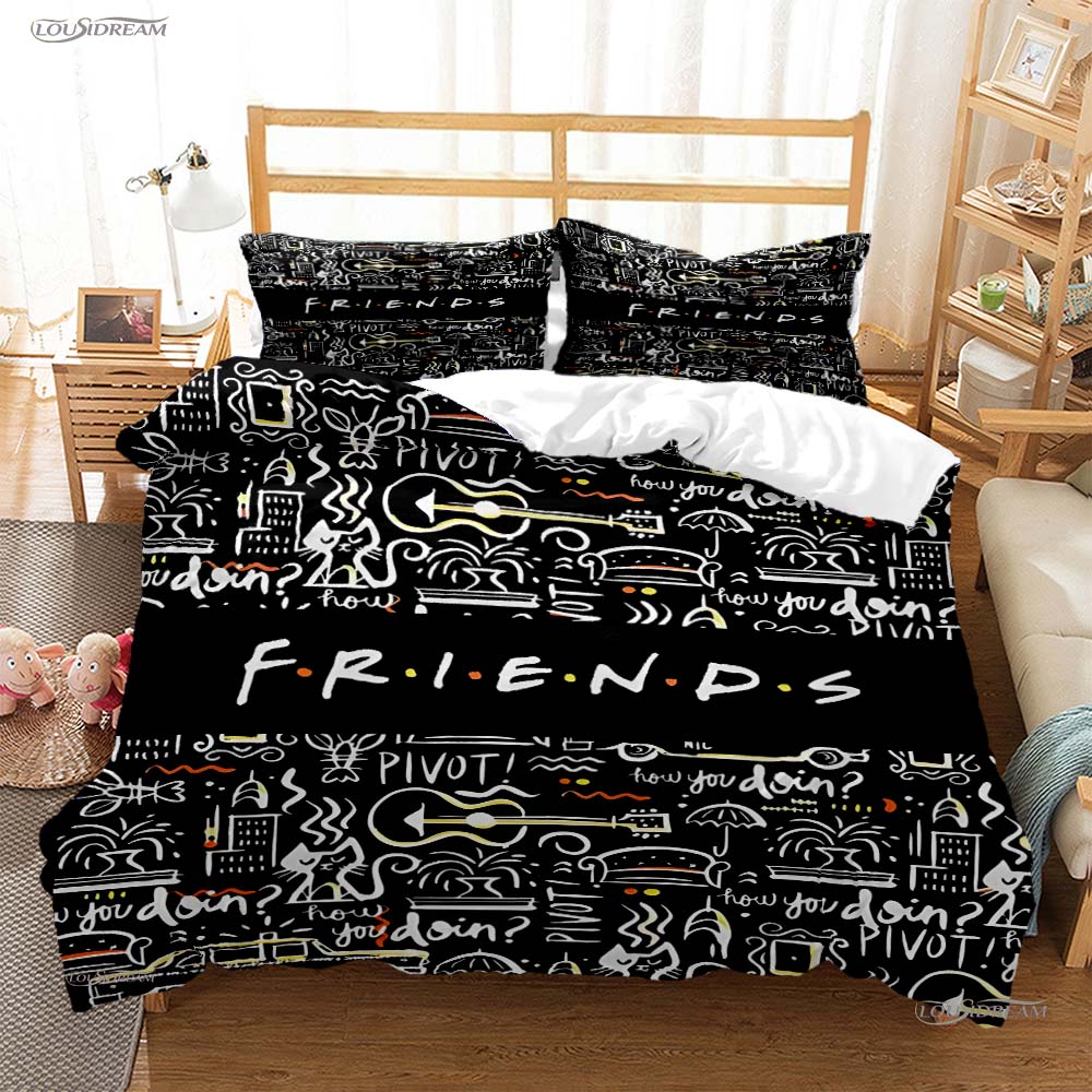 Frie Tv Funny Anime Casal All Season Duvet Cover Comforter Beding Sets Soft Quilt Cover And Pillowcases Single/Double/Queen/King