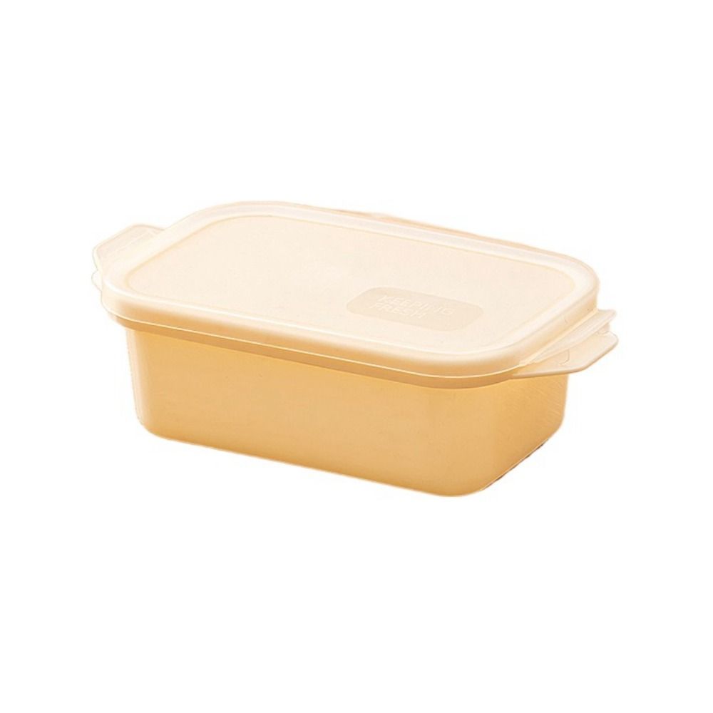 

Square Food Sealed Plastic Box Transparent Food Storage Container Durable Fresh-keeping Boxes Home 300ml бежевый