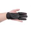 Huwairen Cowhide PU Velvet Hunting & Archery Three-Finger Gloves with Arm Guard