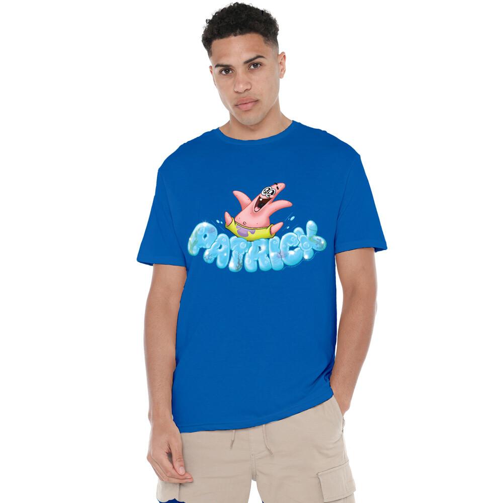 Spongebob Happy Go Lucky Patrick T-Shirt S-2XL Royal Blue L