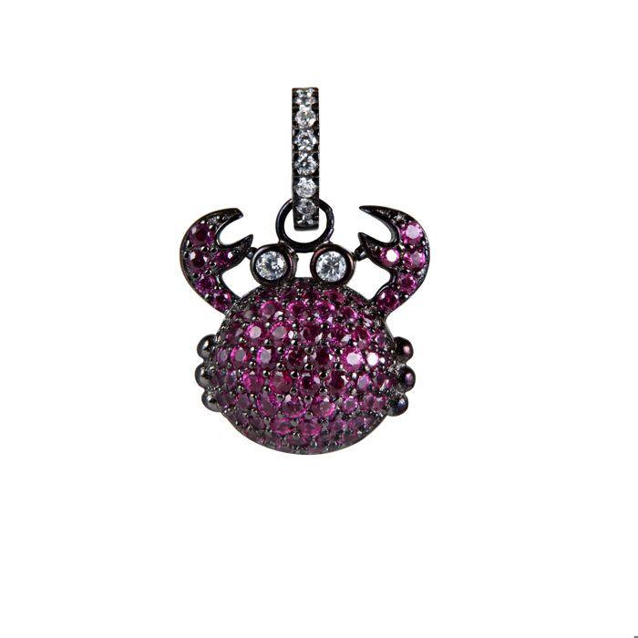 Pendentif femme - Lancaster - JLA-PEN-CRAB5 - Crabe - Cristaux scintillants - Chaîne ajustable
