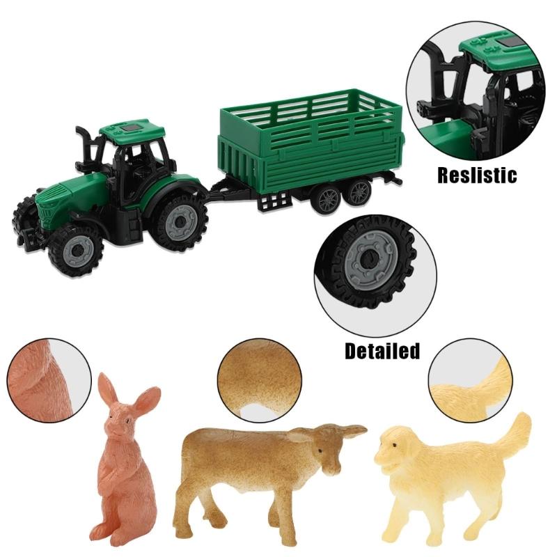 Farm Educational Toy Set 49PCS Including Minaiture Character Animal Models And Gardening Tool Plant Accessories