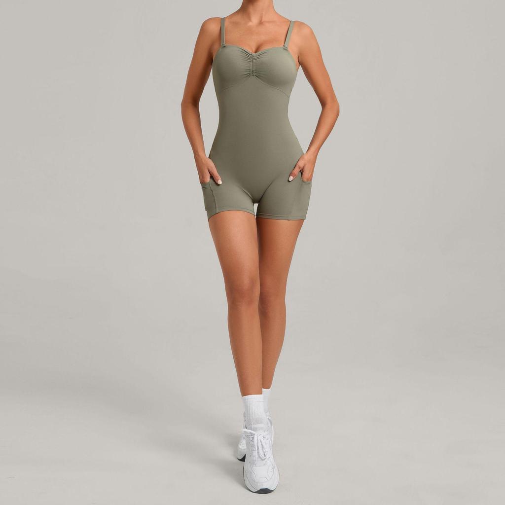 Women's Multi-Wear Yoga and Running Jumpsuit with Side Pockets