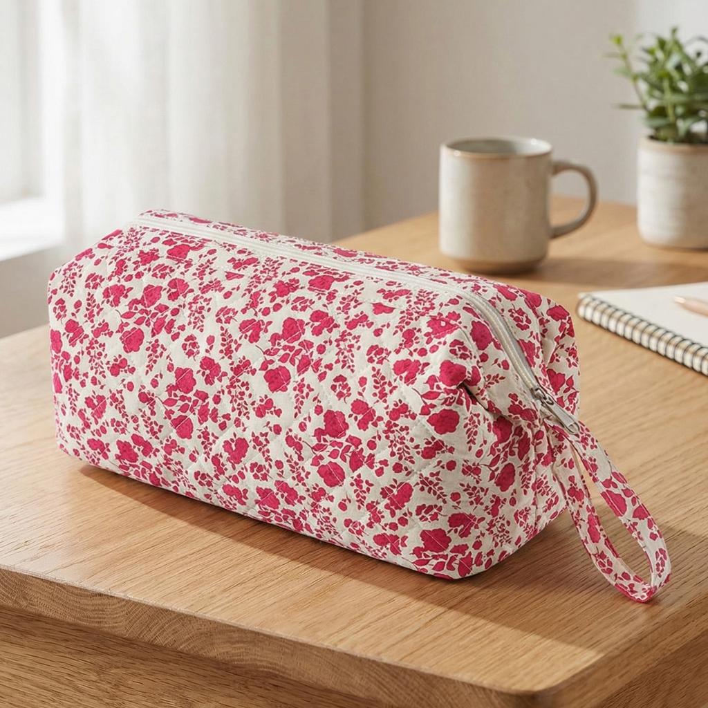 Quilted Travel Case with Handle & Zipper Travel Organizer Large Capacity for Airwrap Hair Dryer Shark Flexstyle