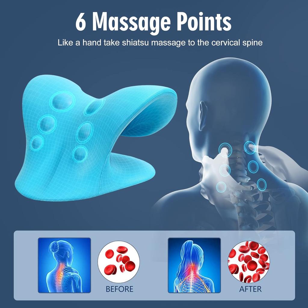 Neck Stretcher  Neck and Shoulder Relaxer for Pain Relief  Cervical Traction Device  Cushion for Muscle Relaxation and Pain Relief of the TMJ Joint