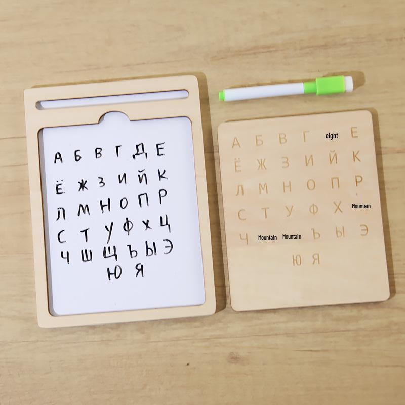 Kids' Russian Alphabet Montessori Learning & Drawing Board