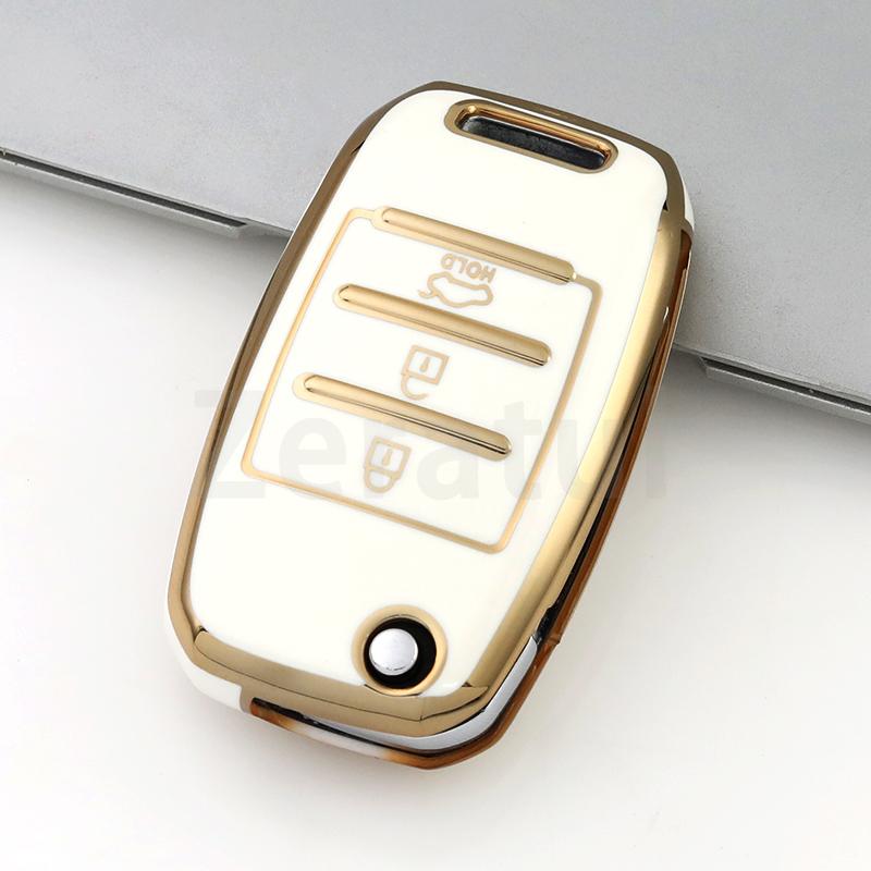 Fit For Kia Ceed Cerato Forte Seltos Rio Optima Sportage Sorento Soul Tpu Housing Remote Flip Smart Control Protector Auto Key Fob Cover Case