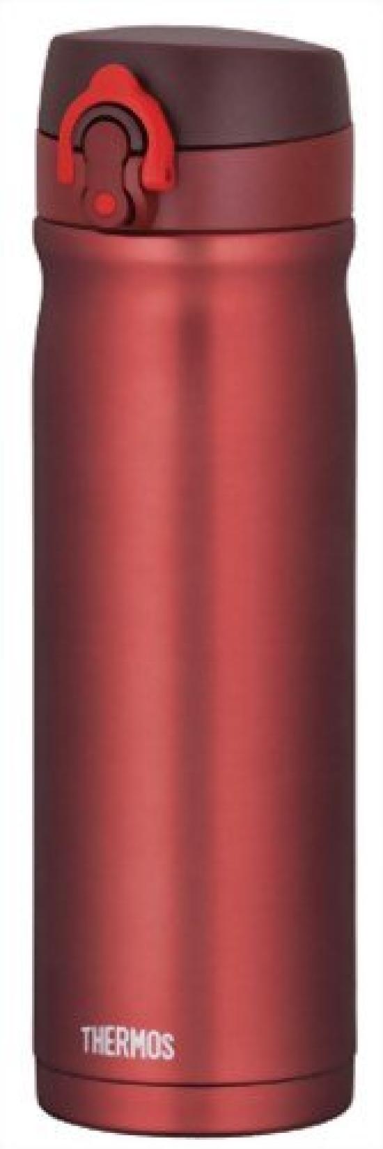 

Thermos Water Bottle Vacuum Insulated Portable Mug Open Red R [One-touch Type] 0.5L JMY-501
