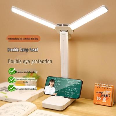 Eye-Protective Desk Lamp with Long Battery for Students - Ideal for Study, Reading, Dorms, and Bedrooms
