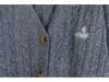 Trendy Brand Saturn Embroidered V-Neck Knit Cardigan