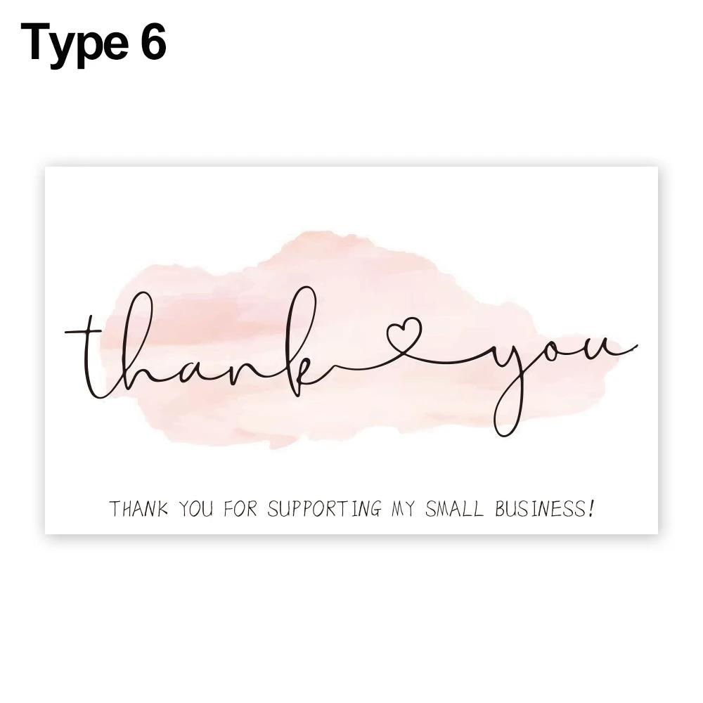 30Pcs Greeting Tags Thank You For Your Order Kraft Paper Card For Small Business DIY Crafts Gift Decoration Card Online Retail