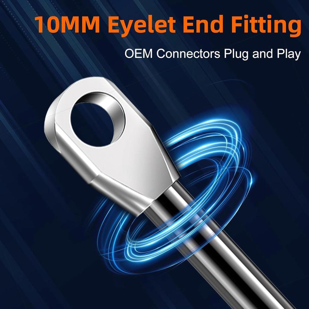 Qty(2) 10229-25 SL1-20-1 10In 25Lb/111N Universal Gas Shock Strut Lift Support With Eyelet Hole End For Delta Truck Bed Tool Box Tractor Seat RVs