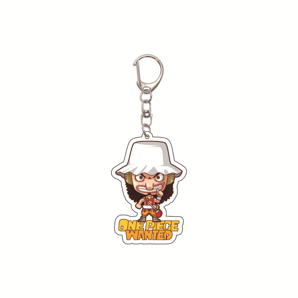 Anime One Piece keychain/clip with Chopper and Zoro Acrylic Keychain, Cartoon Acrylic Keychain Gift, Luffy Bag Keychain