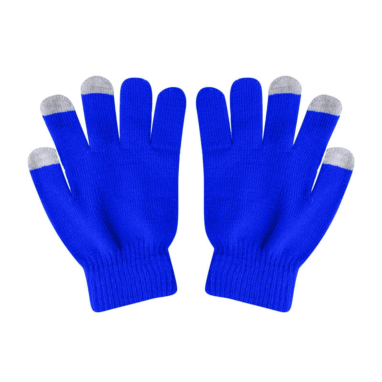 

Унисекс зимние теплые шерстяные перчатки для пальцев, перчатки для экрана смартфона One Size