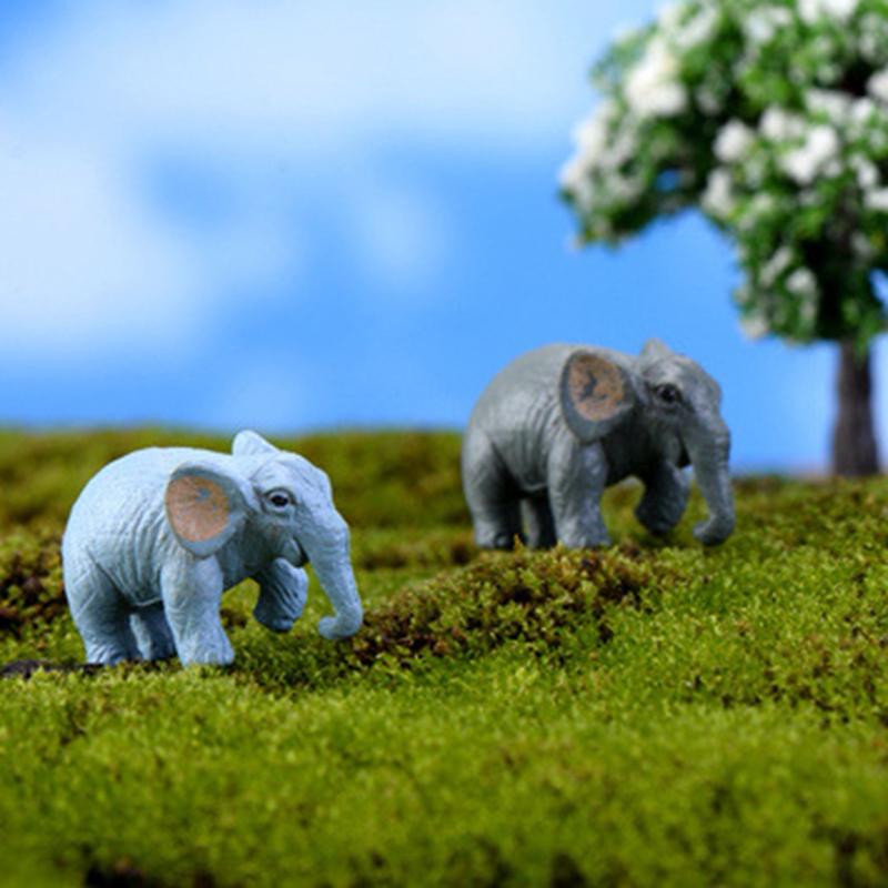 Mini Simulation Elephant Ornament DIY Micro Landscape Accessory Home Decor Ornament 5PC