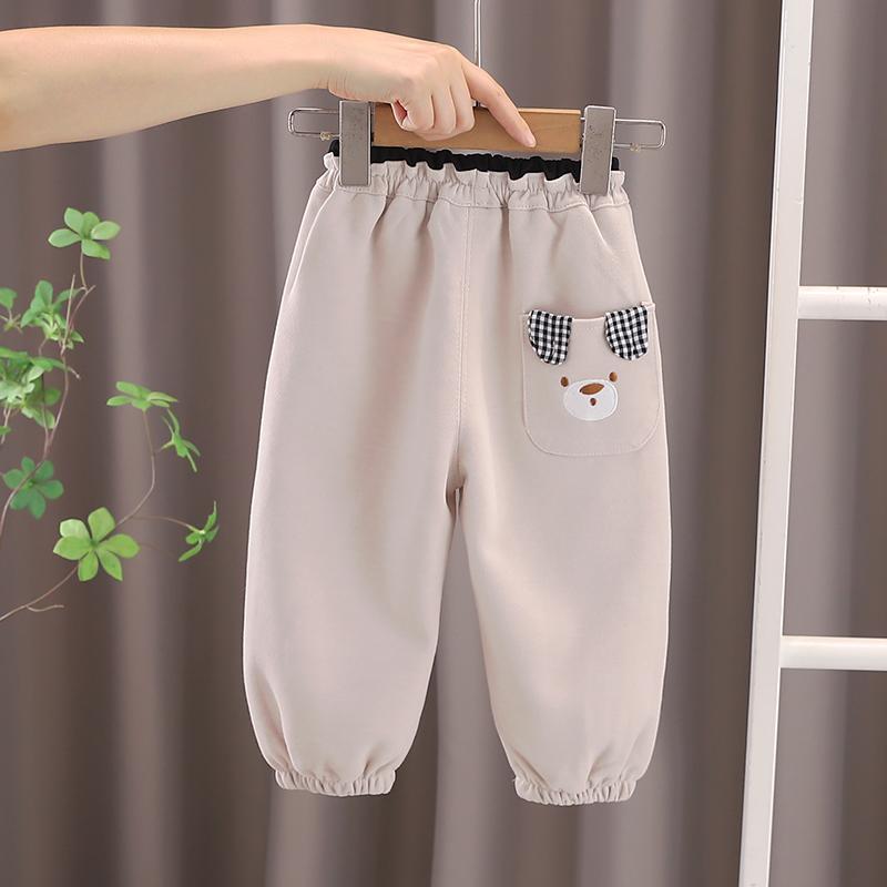 Baby Toddler Boys Cute Dinosaur Pattern Sweatpants Loose Fit Elastic Waist Jogging Trousers With Pockets For Daily Wear