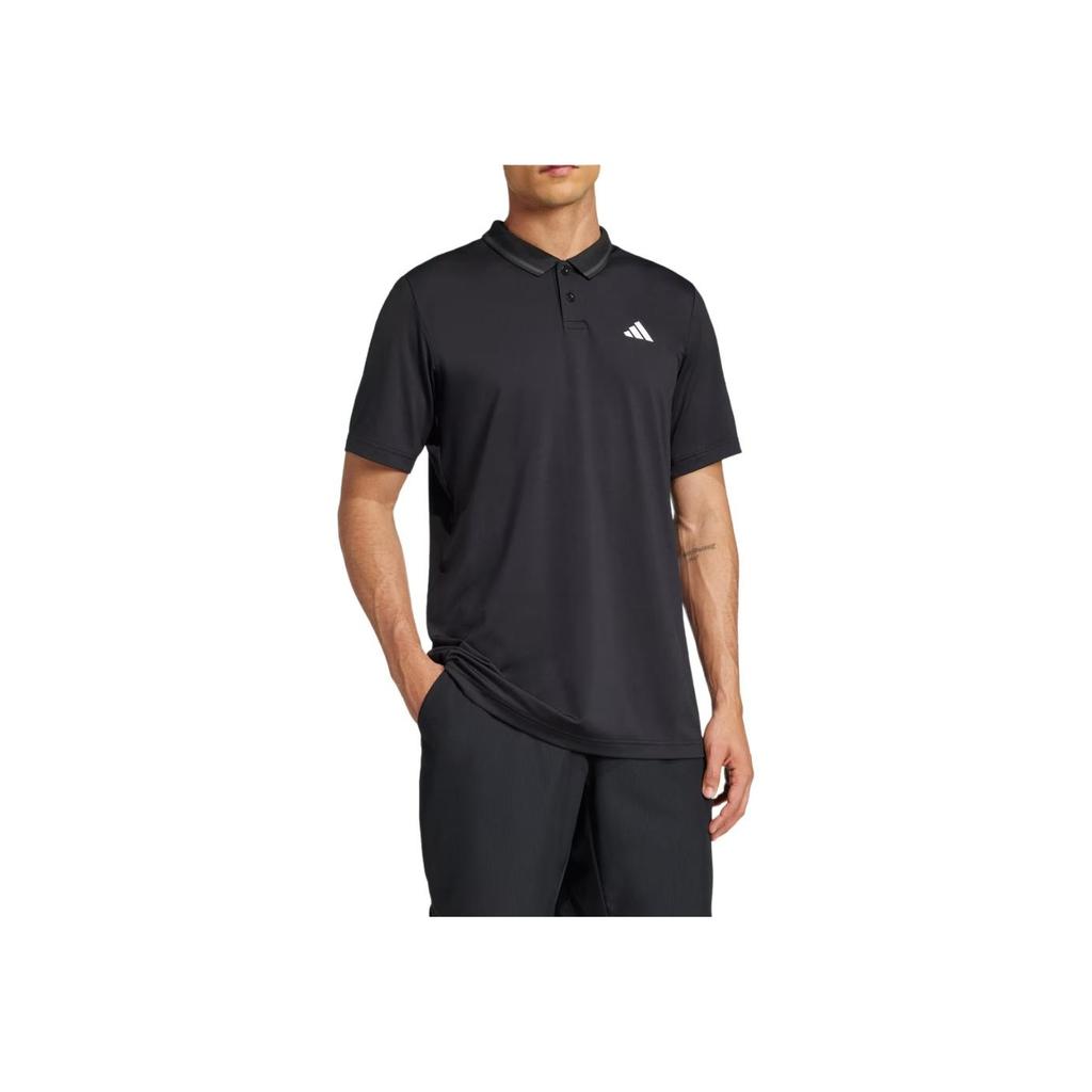 adidas Logo Polo Shirt Men Tops Black JF8424