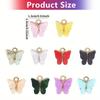 10/20/30pcs 10 color butterfly jewelry, alloy butterfly pendant necklace bracelet earring making accessories DIY jewelry making
