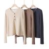 Women's Pure Cashmere Round Neck Loose Fit Sweater with Rolled Edge