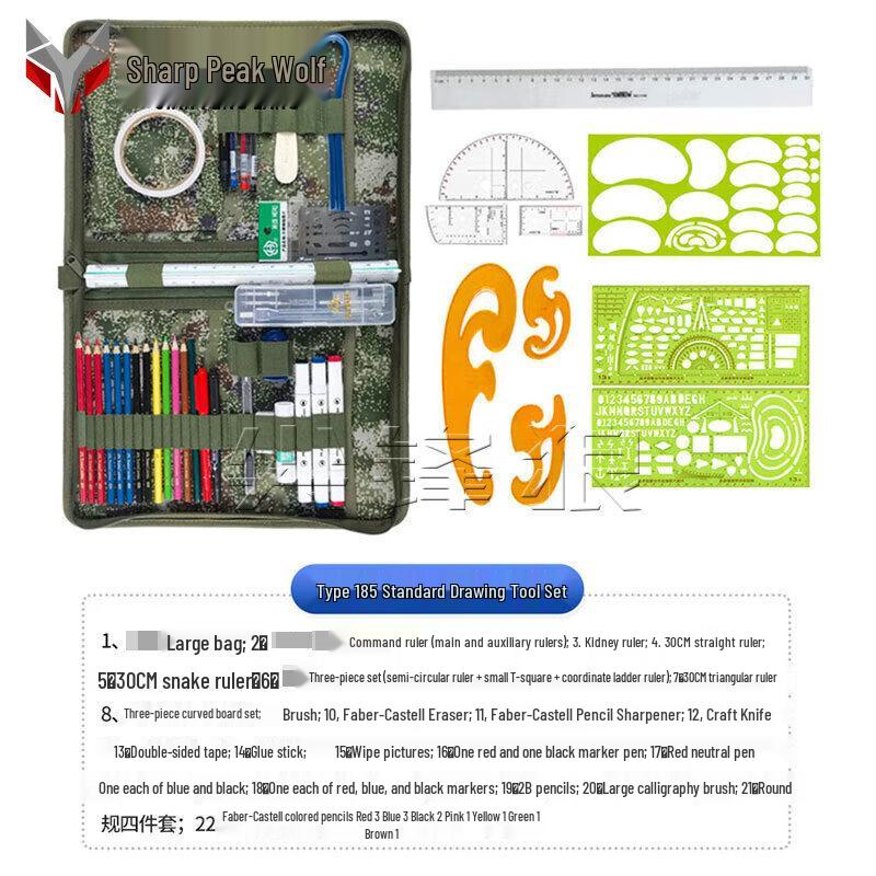 Sharp Wolf Tactical Topography Mapping Ruler Set