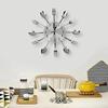 3D Spoon Fork Wall Clock Modern Creative Cutlery Wall Clock Mute Multifunctional Decorative Horloge Living Room