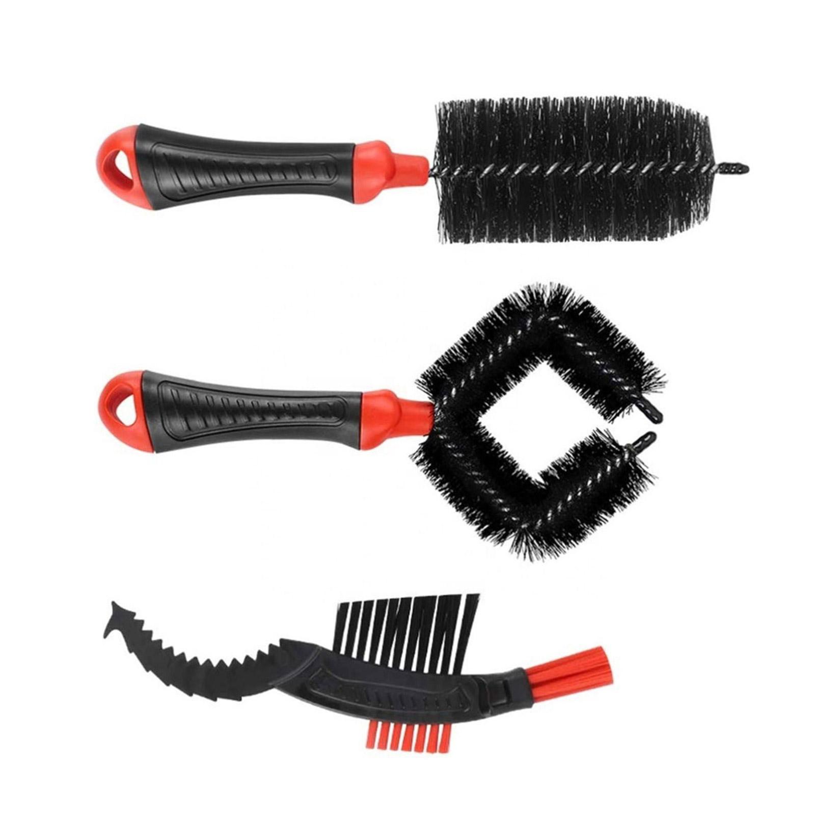 

3pack Bike Scrubbers Quick Washing Brush Large Brush Chain Washer Small Brush for Maintenances Professional 1