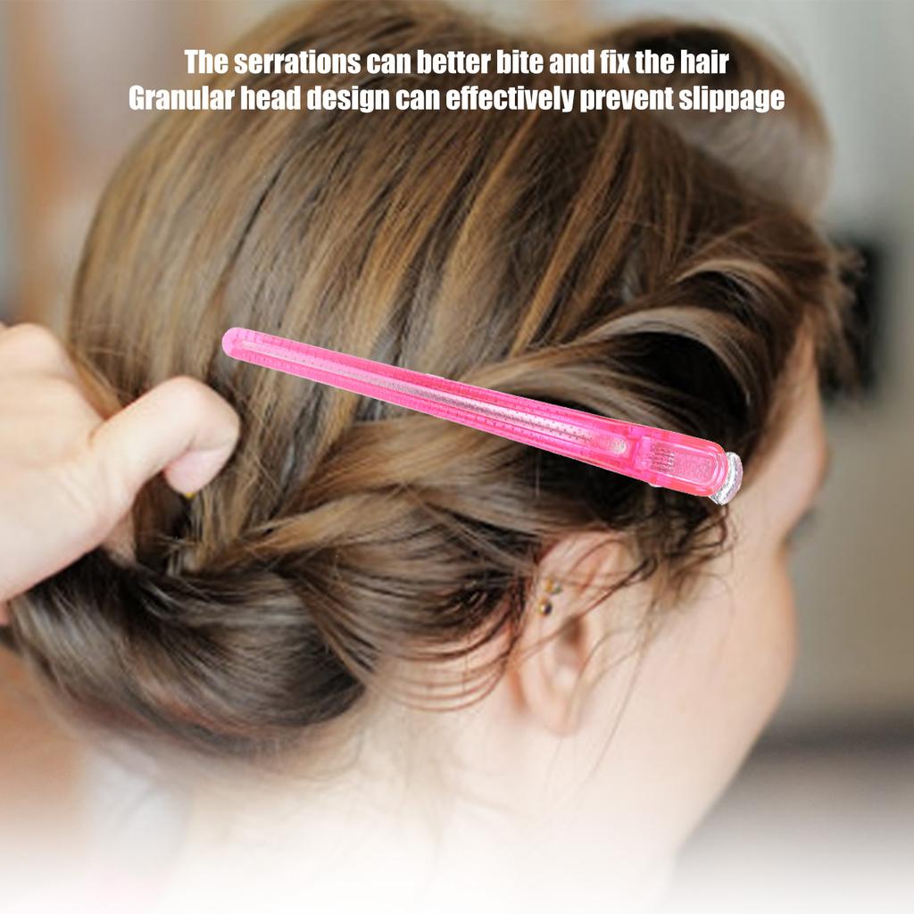 10pcs Salon NonSlip Styling Sectioning Clip Portable Duckbill Hair Clip Hairdressing Tool(Orange )