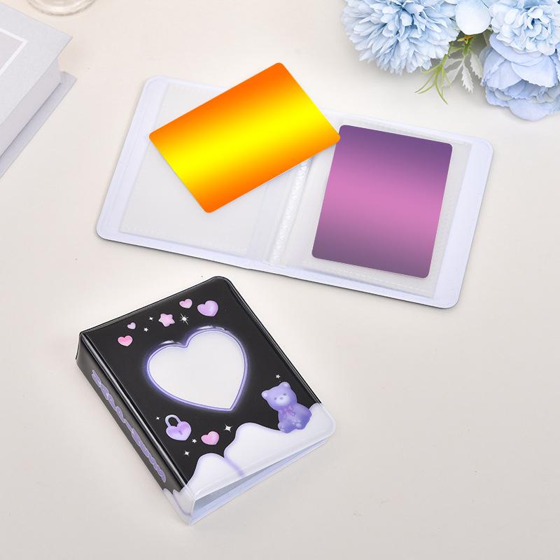 Cute Photo Album 3 Inch Love Heart Hollow Picture Storage Case Kpop Card Binder Name Card Book Photocard Holder 36 Pockets