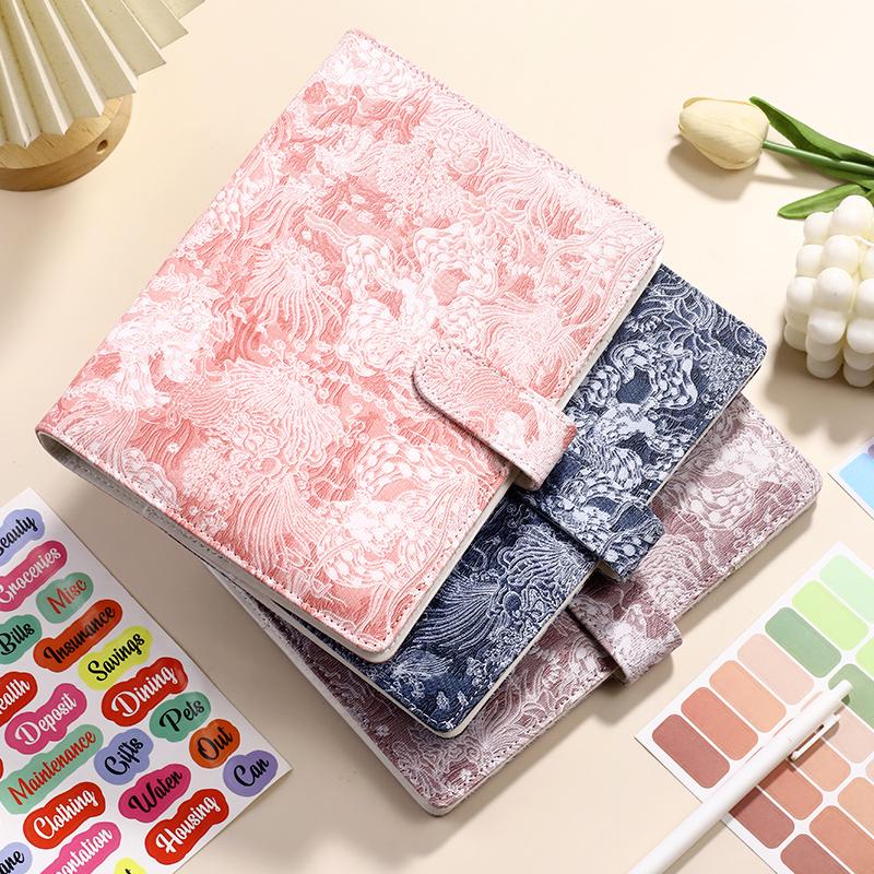A6 Vintage embossed PU piele DIY Binder notebook copertă jurnal agendă planificator hârtie copertă școală papetărie