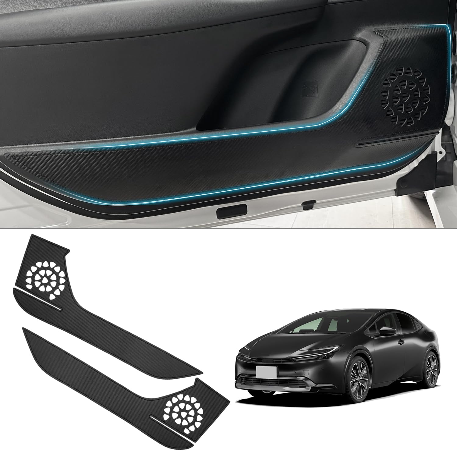 

GIMUYA Toyota Prius 60 Series Door Kick Guard Door Trim Guard New Model PRIUS Dedicated Design Door Protector Scratch Dirt Prevention Interior Custom