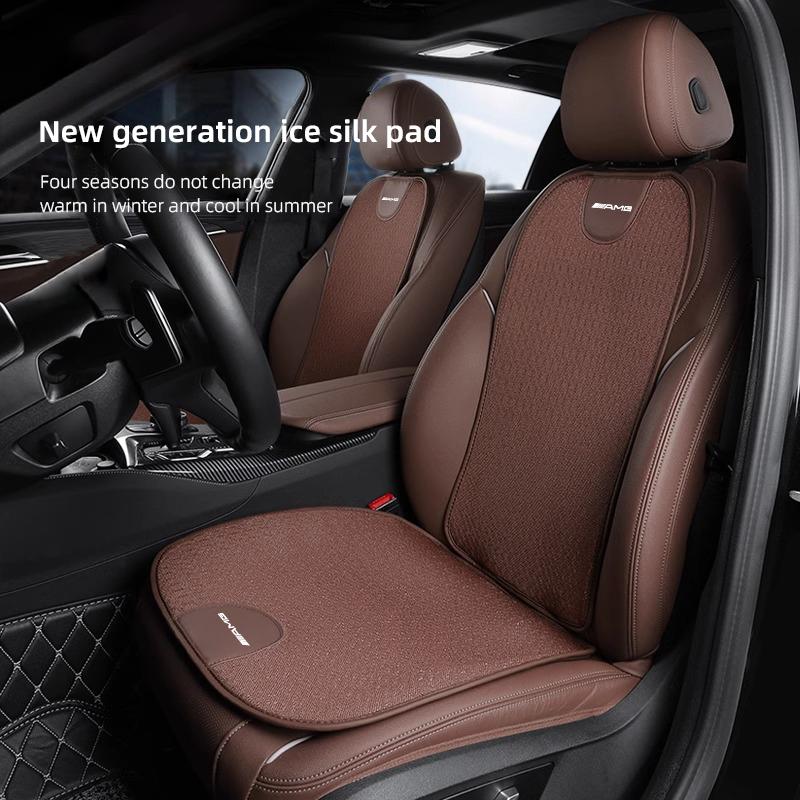 Car Seat Pad Backrest Mat Ice Silk Flax Seat Cushion Covers For Mercedes Benz AMG GLC W203 W206 W220 W205 W211 W212 W201 W210 GL