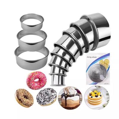 5PCs Round Stainless Steel Biscuit Mold Dumpling Skin Cutting DIY Pastry Cake Baking Tools Kitchen Gadget