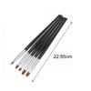 5 Pcs/Set Nail Art Acrylic UV Gel Salon Pen Flat Brush Kit Dotting Painting Tool