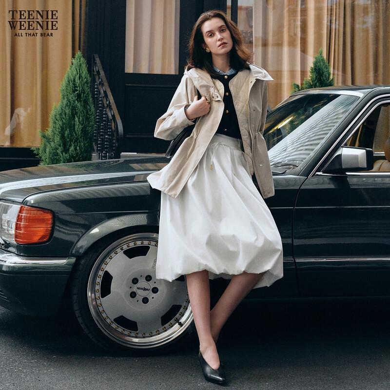 Teenie Weenie Women's Asymmetric A-Line Long Skirt