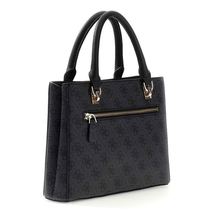 GUESS Dunkelgrau Schwarz Handtasche für Damen - Noelle II Mehrfachfach Umhängetasche S Coal Logo 327669