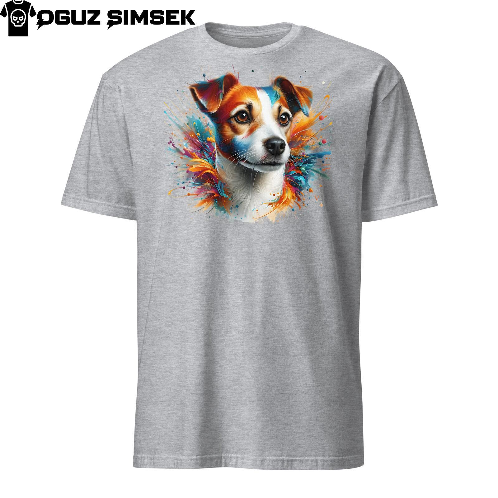 Colorful Jack Russell Terrier Unisex T-Shirt Mens Womens Tees Top | Vibrant Dog Design Tee 3XL