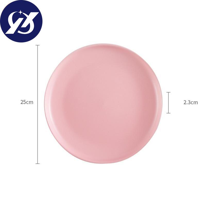 Keramické kulaté talíře na steaky Hovězí talíř Dezert Minimalistický Pizza Snídaně Nádobí