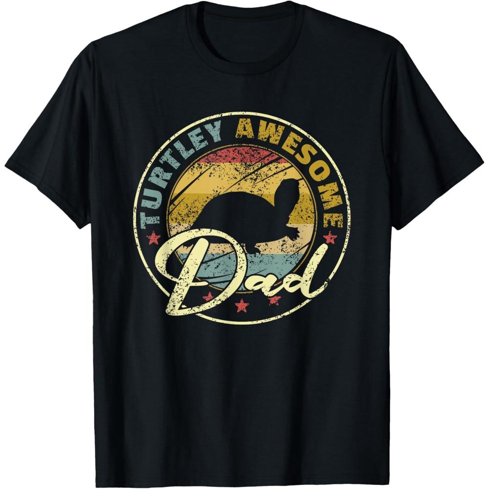 Turtley Awesome Dad Funny Turtle Funny Father s Day T-Shirt S чёрный