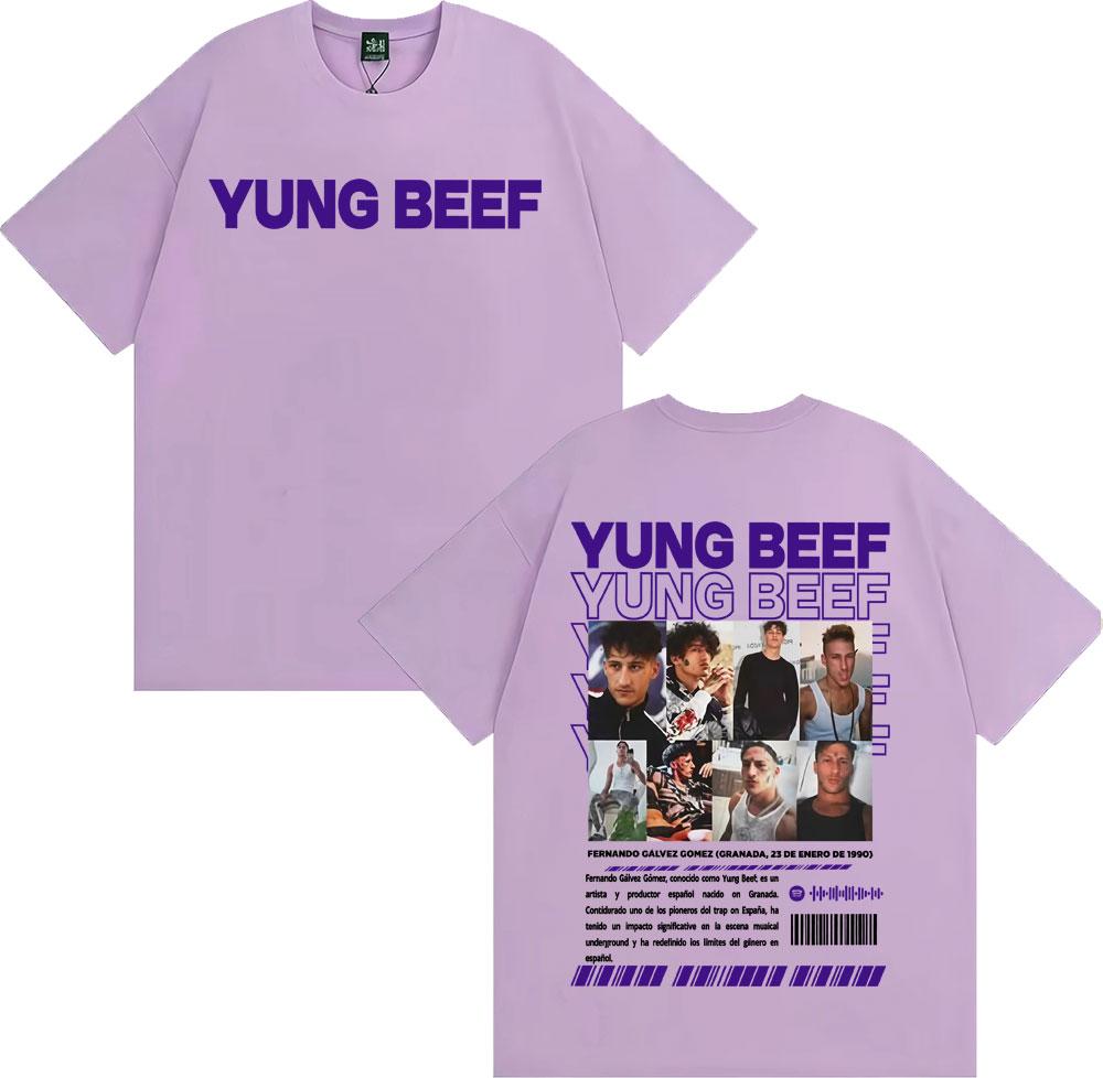 Rapper Yung Beef Album Tour Cover Merch Tshirts for Unisex Fashion Gothic Hip Hop T Shirt 100 Cotton Oversized Tshirt Streetwear