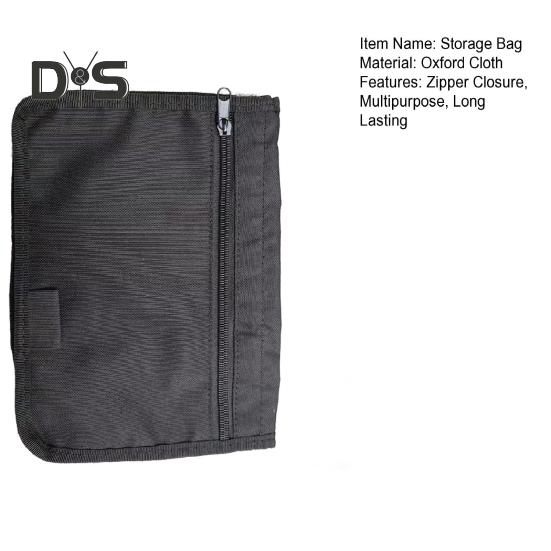 Center Console Storage Bag Pouch Holder Zipper Closure Large-Capacity Multipurpose Car Glove Box Compartment Document Organizer
