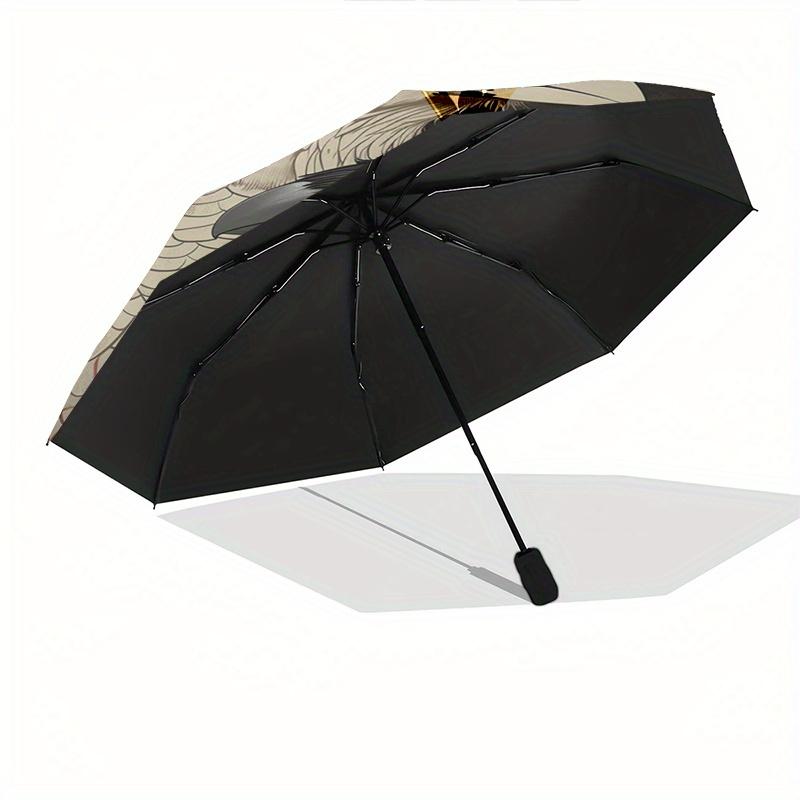 Crows, Gothic Theme Automatic Open/Close Umbrella, Portable 3 Fold Compact Umbrella for Men & Women, Valentine's Day Mother's Day Gift0725060