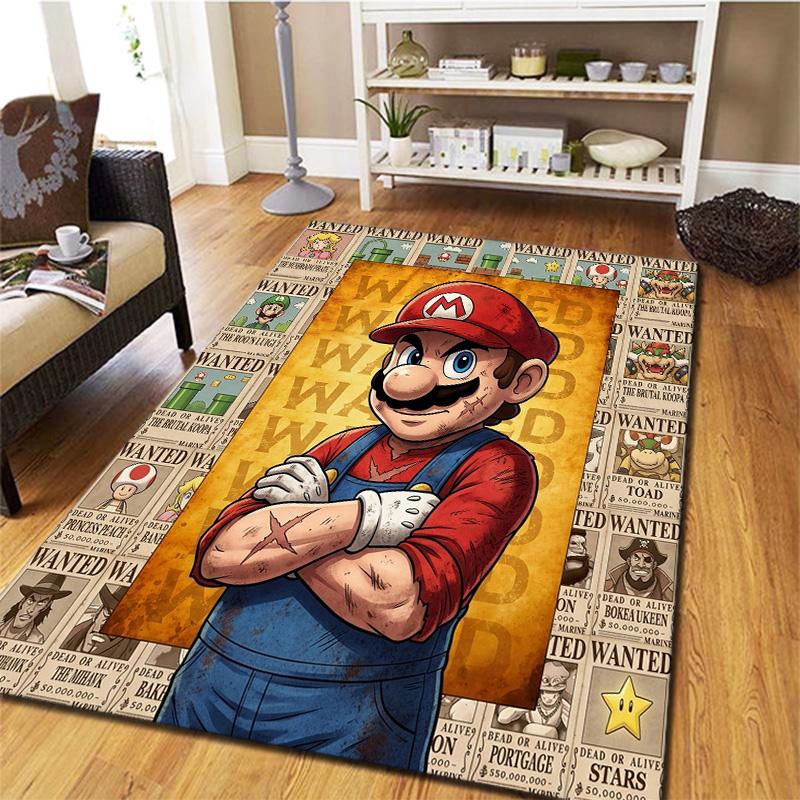 Super Mario Carpet Rug For Living Room Bedroom Home Sofa Decoration Kids Play Nonslip Floor Mat