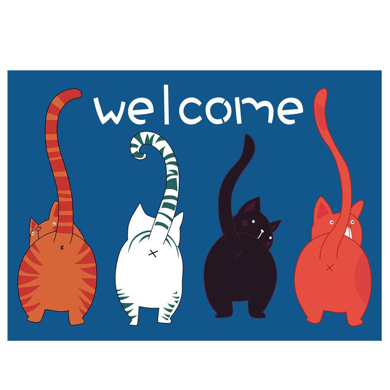 

Противоскользящий коврик для ванной с рисунком: Толстый, впитывающий, пригодный для машинной стирки коврик для двери или туалета 40x60 cm